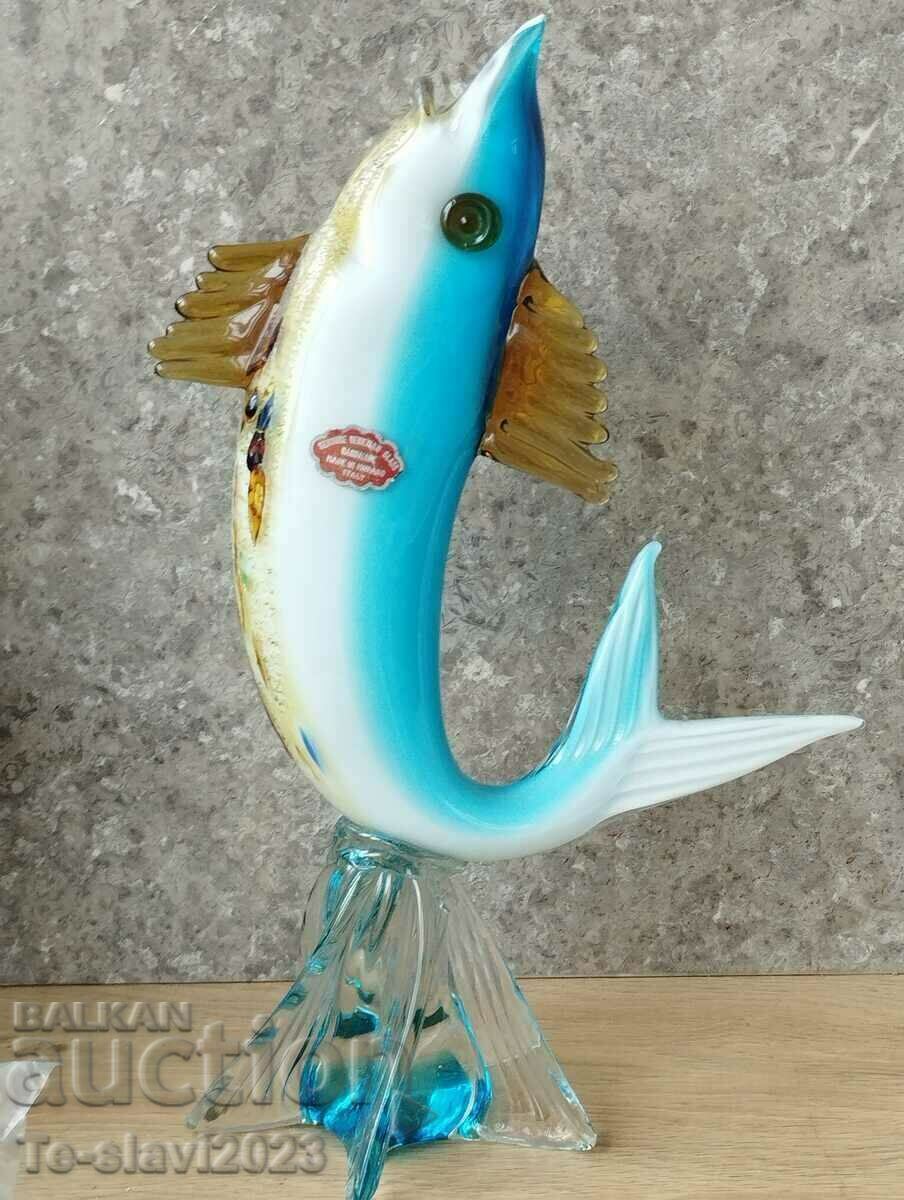 Old Glass Fish Figure -,,Murano,,