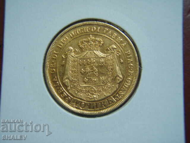 Auction  40 Lire 1815 Parma / Italy - AU (Gold)