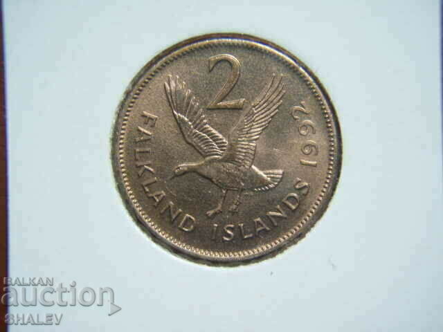 2 Pence 1992 Insulele Falkland Unc