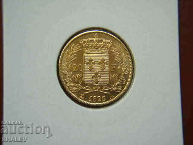 20 Francs 1825 A France (20 франка Франция) - AU (злато) с цена 1759.89 лв. | € 899.83 20 Francs 1825 A France (20 франка Франция) - AU (злато) с цена 1759.89 лв. | € 899.83