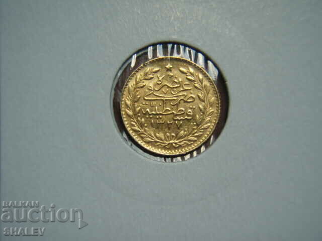 25 Piastres 1910 Turkey (1327 - year 3) Turkey - AU (gold)