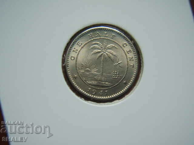 Livrarea 1/2 cent 1941 Liberia (1/2 cent Liberia) - Unc Livrarea 1/2 cent 1941 Liberia (1/2 cent Liberia) - Unc