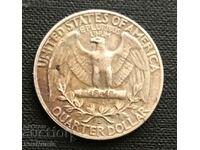 САЩ. 25 цента 1960 г. (D).Сребро.
