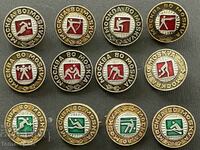 472 USSR lot of 12 Olympic signs Olympics Moscow 1980.