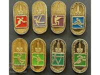 478 USSR lot of 8 Olympic signs Olympics Moscow 1980.