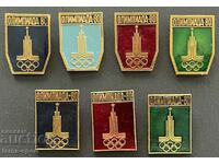 479 USSR lot of 7 Olympic signs Olympics Moscow 1980.