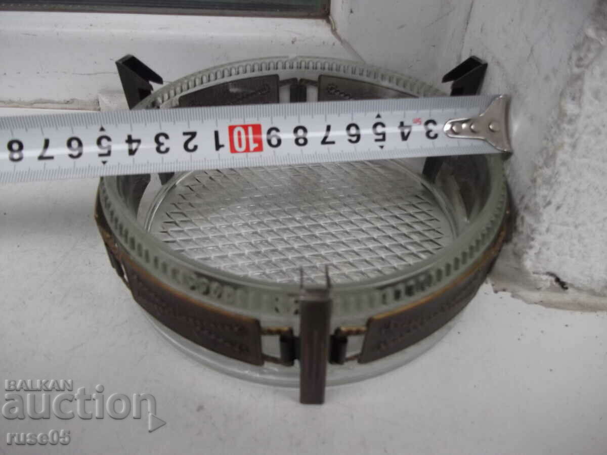 Auction Glass container in metal fittings for nuts, candies and others Auction Glass container in metal fittings for nuts, candies and others