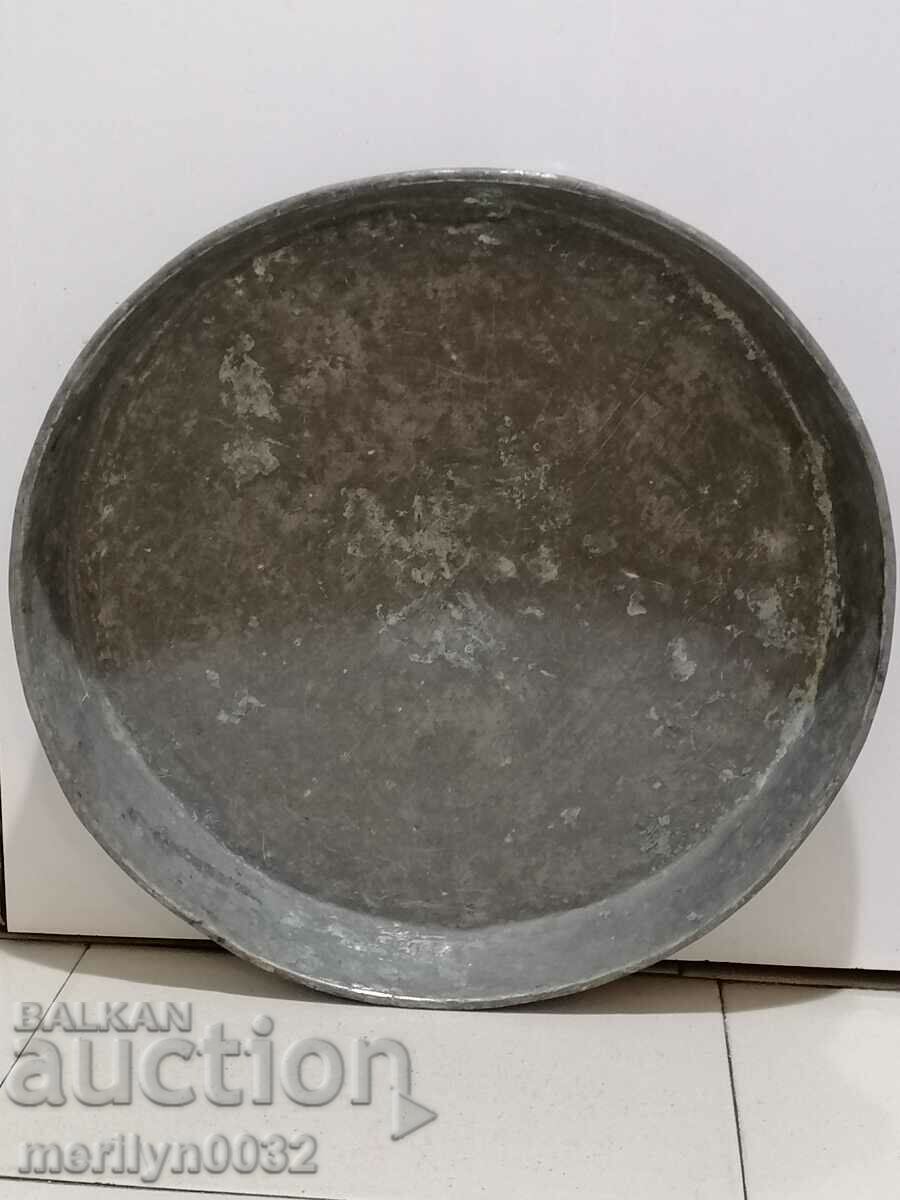 Tinned tray, household dish, copper, blue with price 56.00 BGN | € 28.63 Tinned tray, household dish, copper, blue with price 56.00 BGN | € 28.63