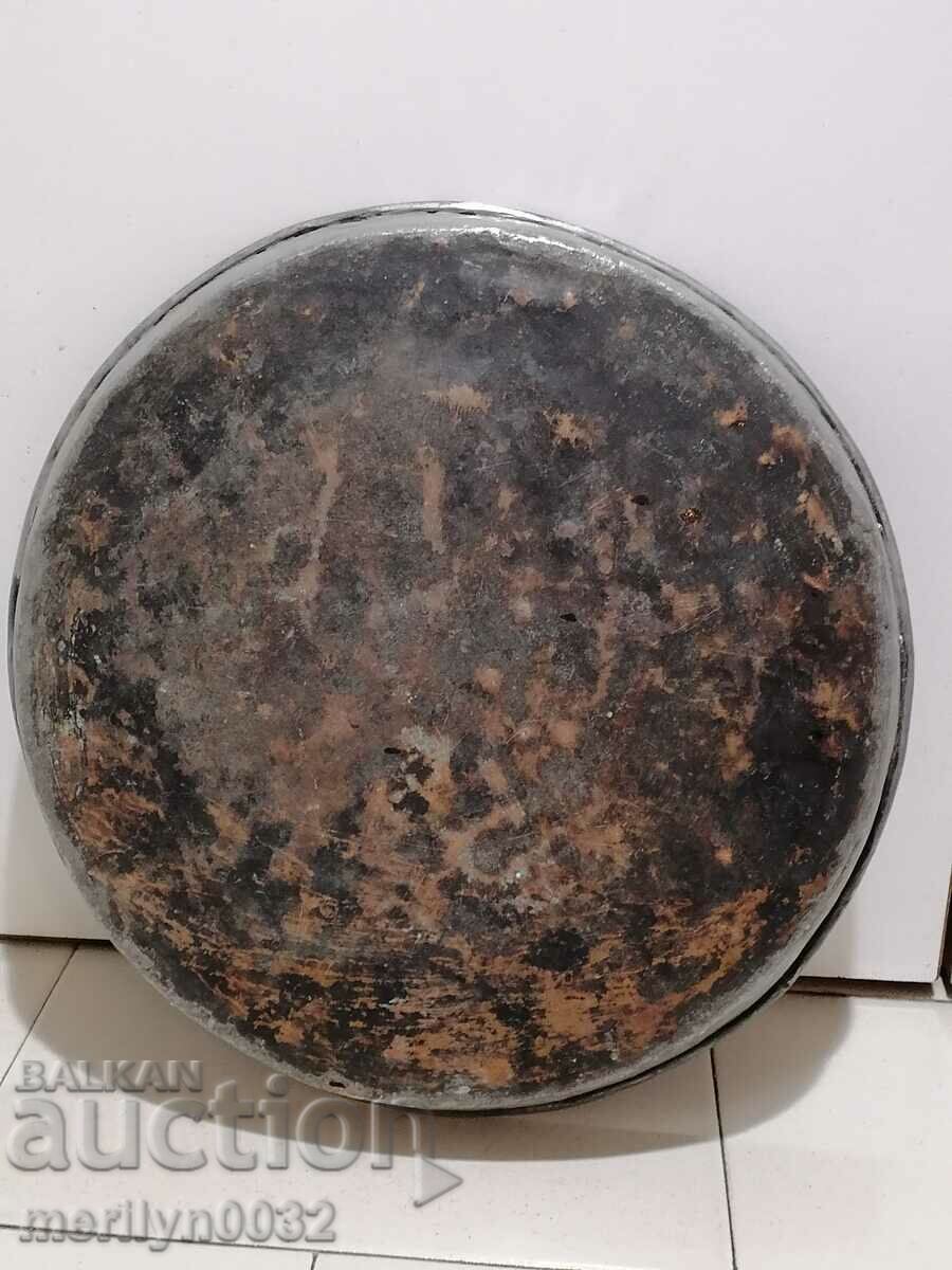 Delivery of Tinned tray, household dish, copper, blue Delivery of Tinned tray, household dish, copper, blue