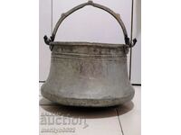 Oală de cupru placată cu cositor, oală de cupru, oală de cupru, vas de cupru