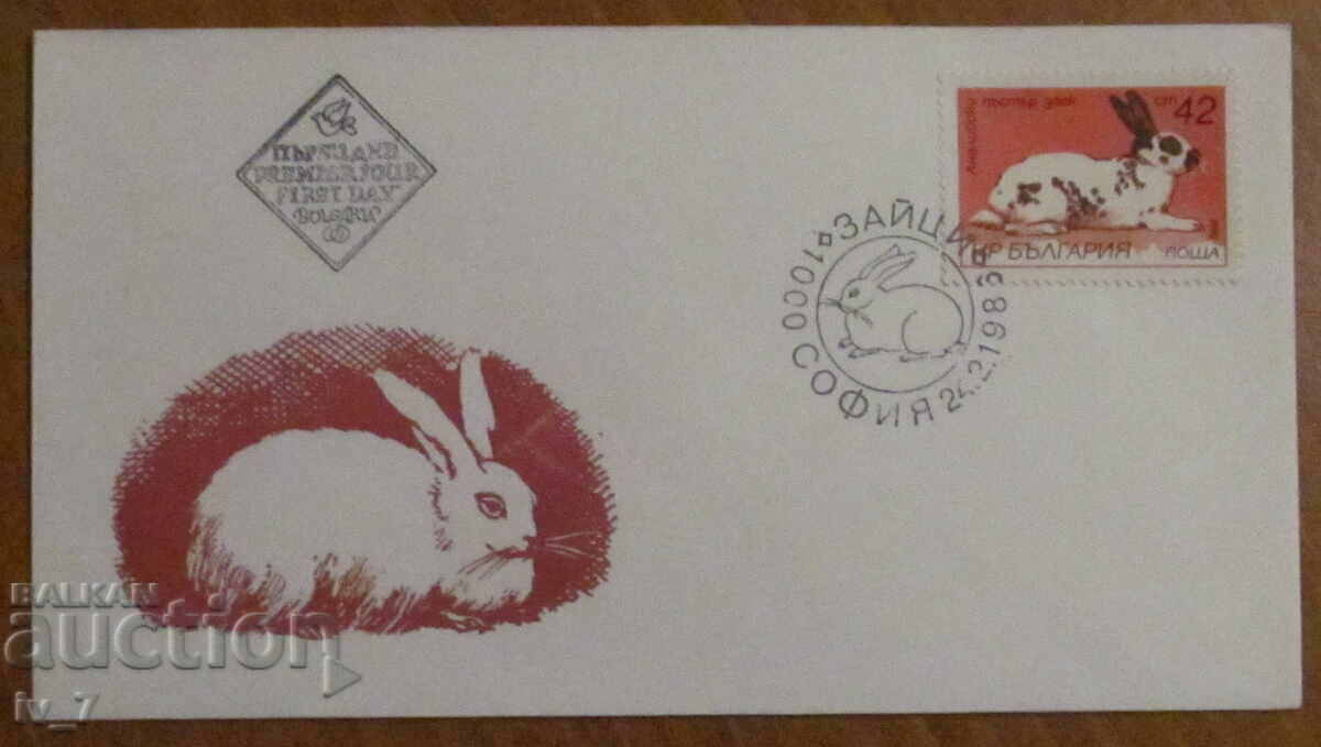 PLIC POSTAL DE PRIMA ZI - IEPURI