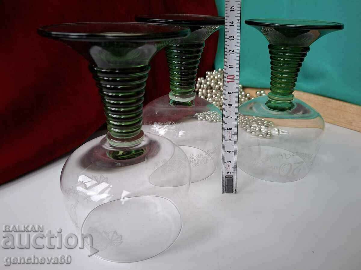 Auction  Vintage crystal wine glasses