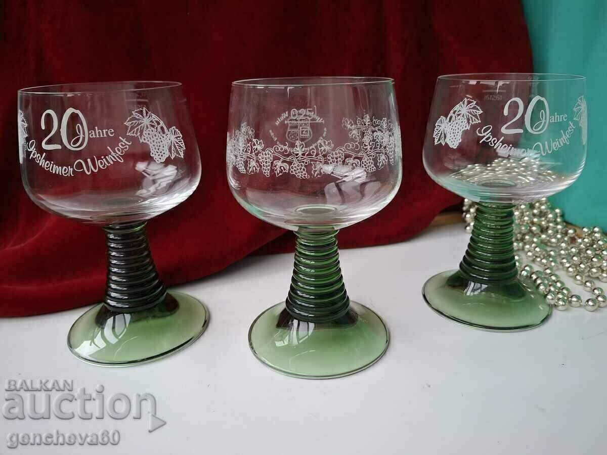 Pahare de vin din cristal vintage - 7 Pahare de vin din cristal vintage - 7