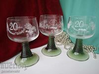 Vintage crystal wine glasses