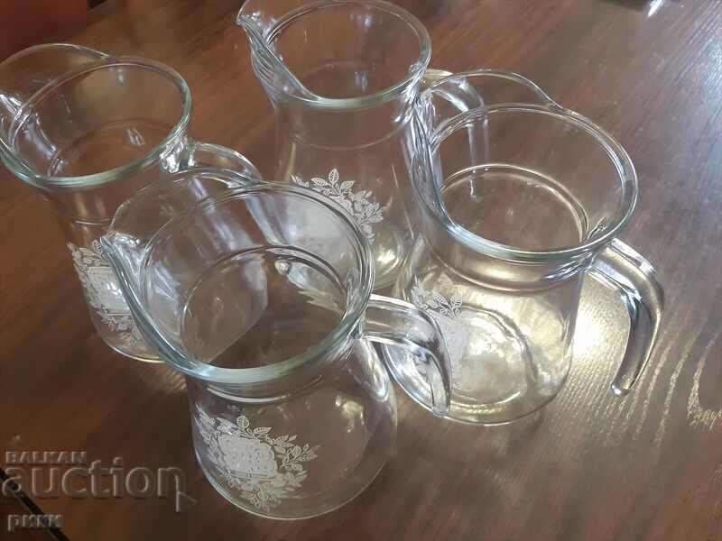 Auction Glass jug with inscription Auction Glass jug with inscription