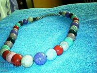 beautiful necklace made of natural stone multi color