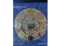 Белгия 2002 - Комплектен банков евро сет + медал BU 2002