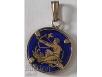Silver pendant with gold plating