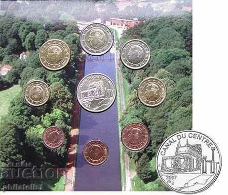 Belgium 2007 - Complete Bank Euro Set + BU Medal