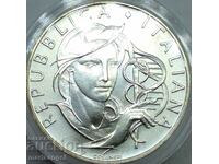 500 lire 1989 Italia certificat. Cutie pentru capsule UNC argintie