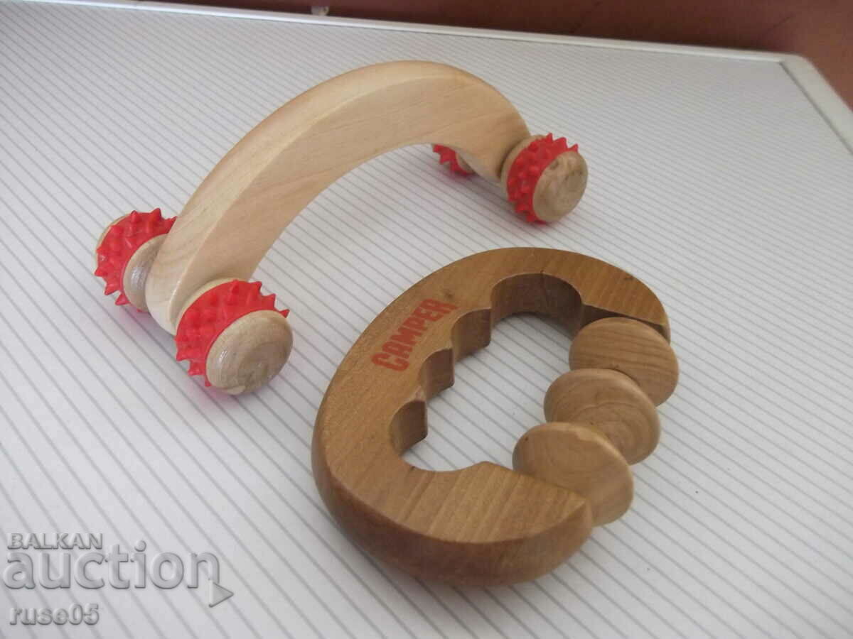 Auction  Lot of 2 pcs. wooden massagers