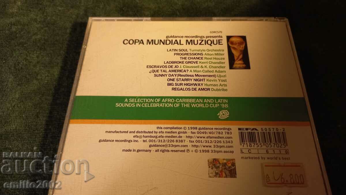 Auction Audio CD Copa mundial muzique Auction Audio CD Copa mundial muzique