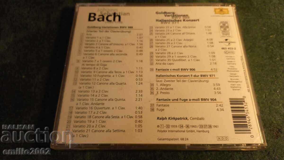 Δημοπρασία CD ήχου Bach Δημοπρασία CD ήχου Bach