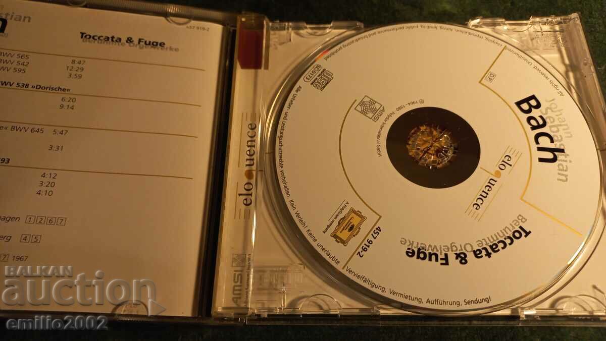 Audio CD Bach with price 2.99 BGN | € 1.53 Audio CD Bach with price 2.99 BGN | € 1.53