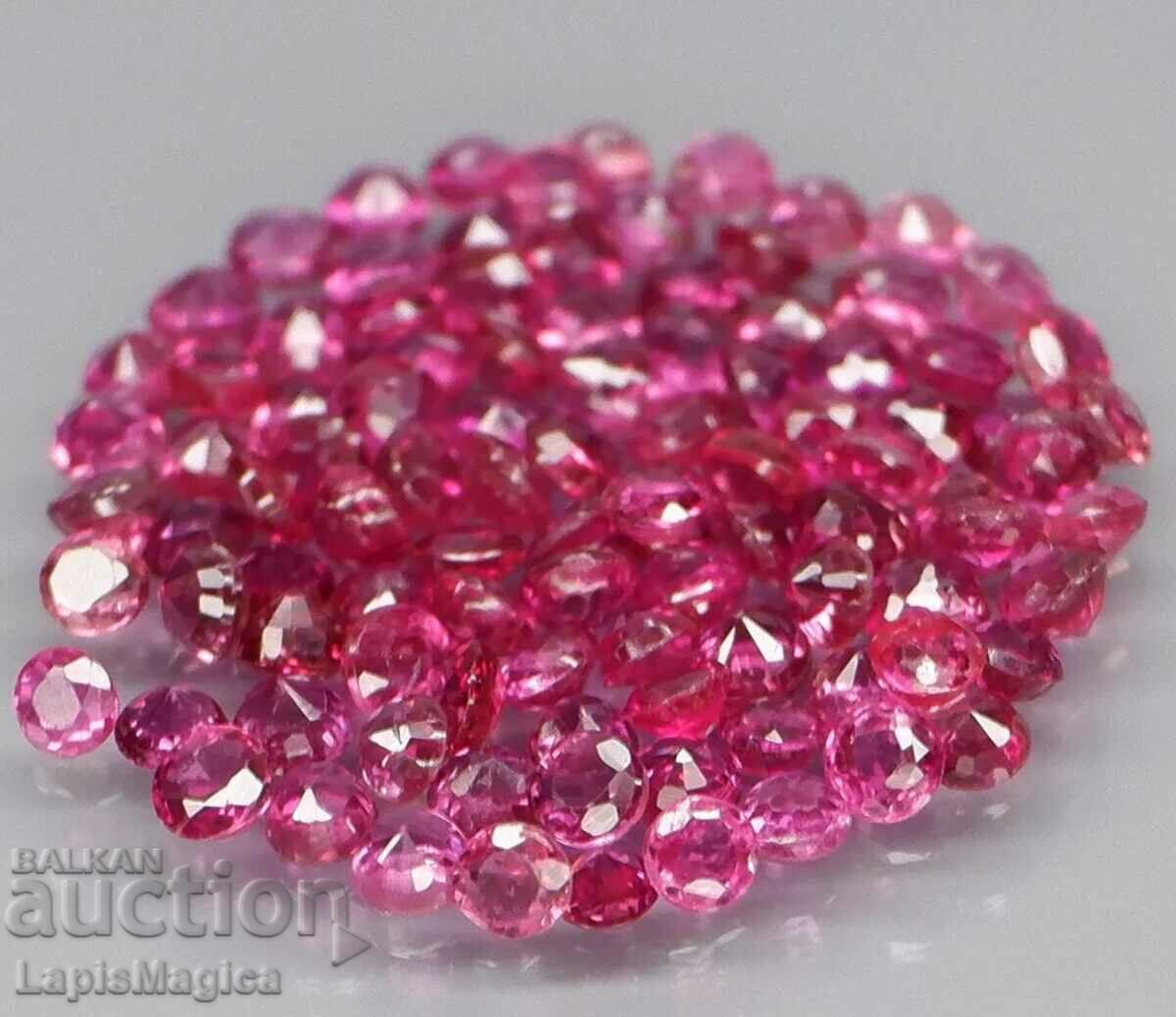 Rubies 1.4-1.8mm round cut - price for 20 pieces