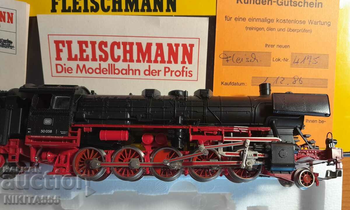 Locomotive Fleischmann 4175 HO Gauge Class BR 50 058 2-10-0 - 6 Locomotive Fleischmann 4175 HO Gauge Class BR 50 058 2-10-0 - 6