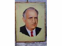 SOC HUGE PORTRAIT ZHIVKOV 200/150 PAINTED PAINTING POSTER