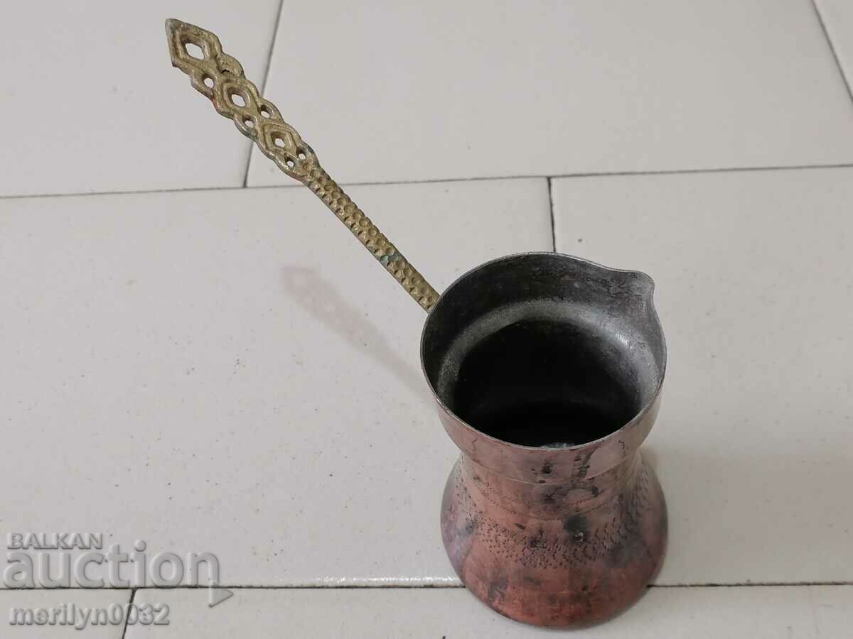 Old tinned copper cezve, coffee pot, copper, copper vessel - 5 Old tinned copper cezve, coffee pot, copper, copper vessel - 5