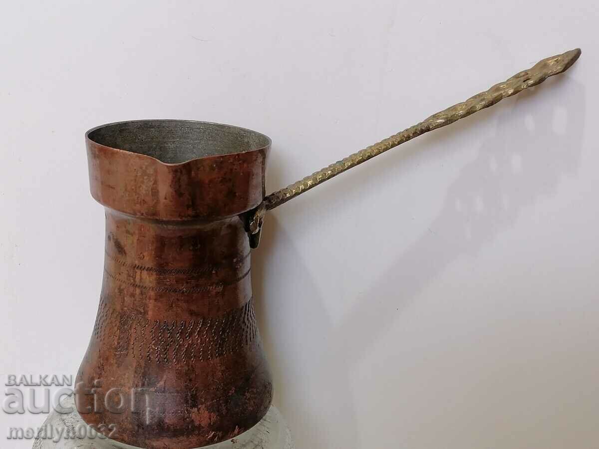 Old tinned copper cezve, coffee pot, copper, copper vessel - 7 Old tinned copper cezve, coffee pot, copper, copper vessel - 7