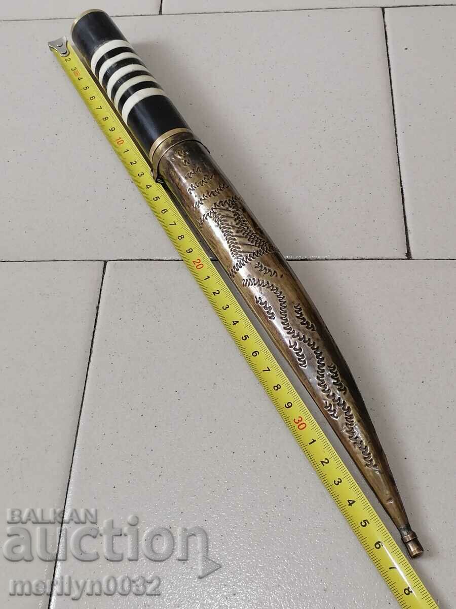 An old dagger with a kaniya knife with a tanned buffalo horn blade with price 139.00 BGN | € 71.07 An old dagger with a kaniya knife with a tanned buffalo horn blade with price 139.00 BGN | € 71.07