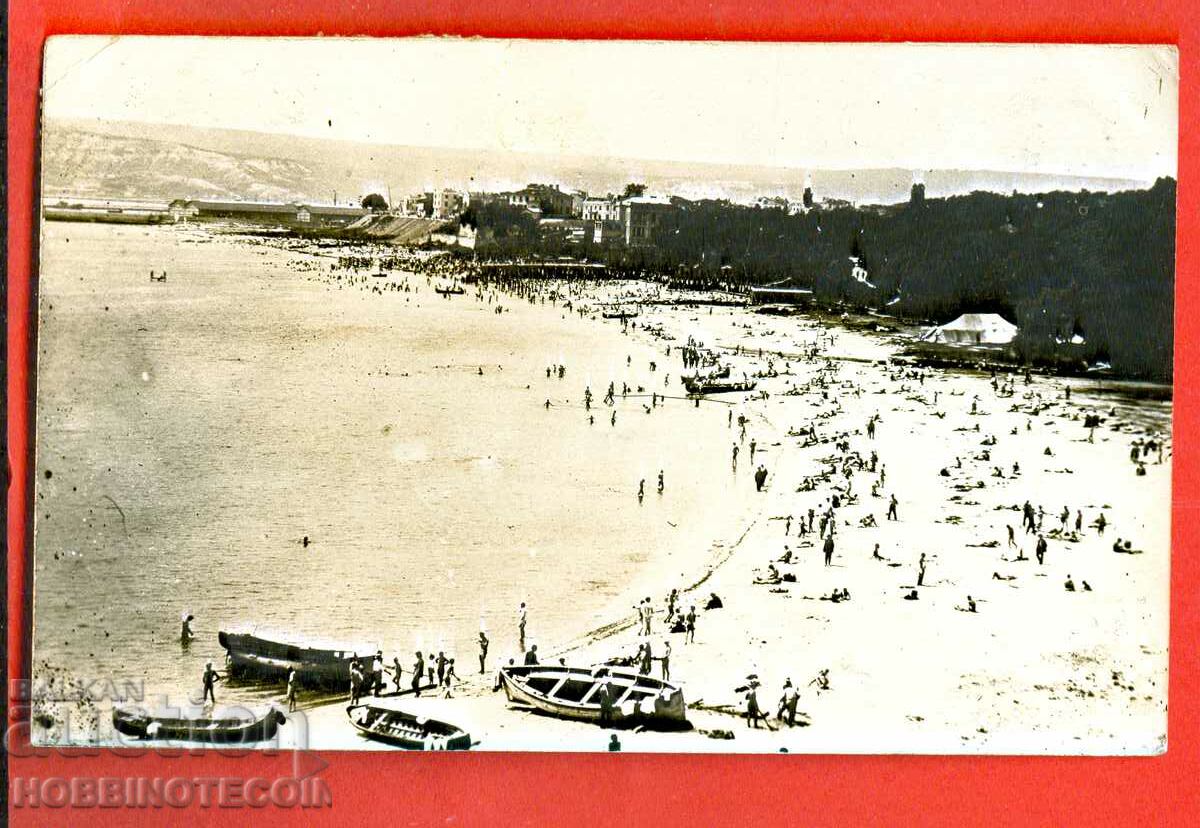 TRAVELED CARD VARNA BEACH - 1924 - REPRINTS