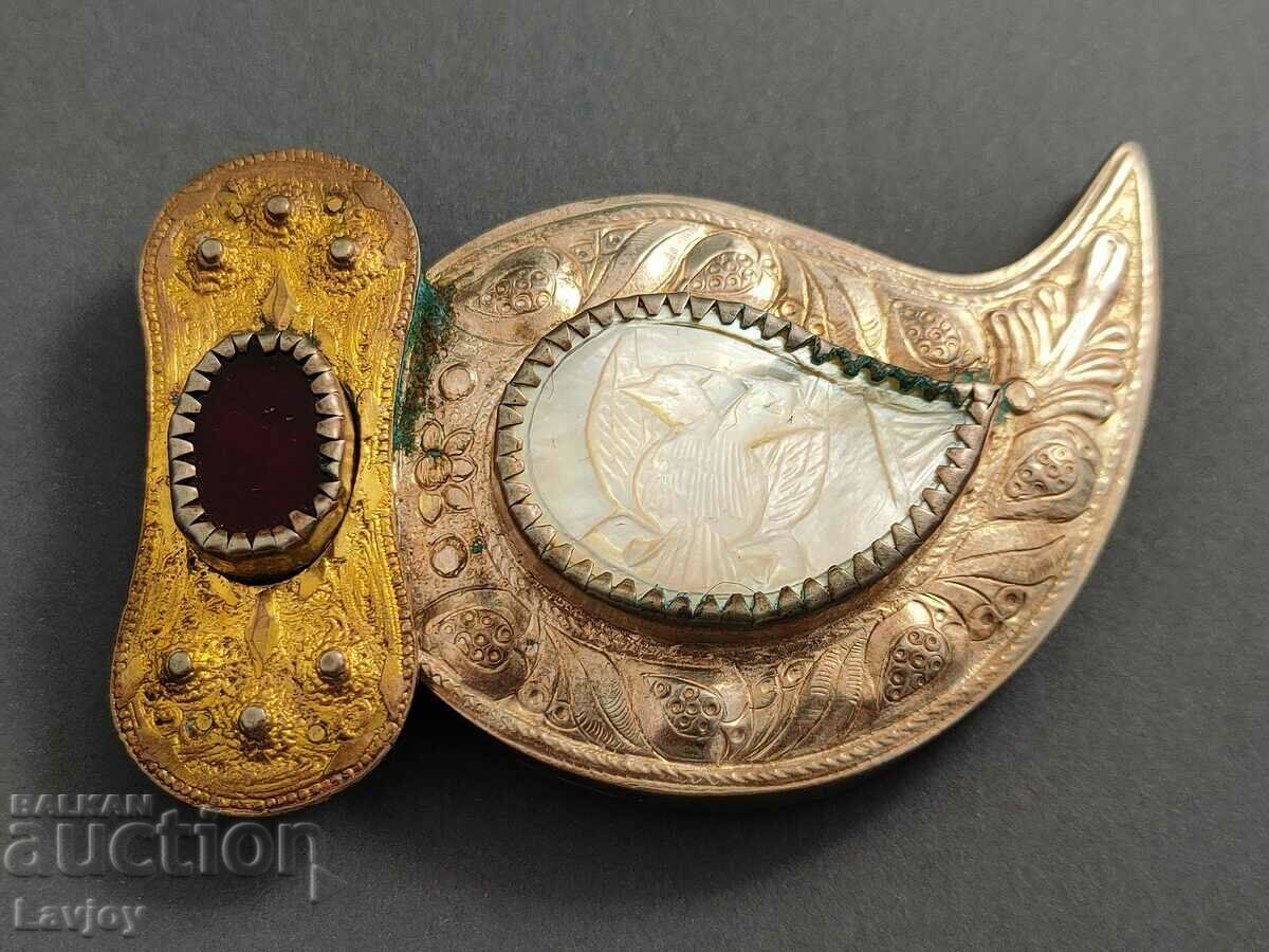 Silver authentic Pafta Mother-of-pearl and Gilding - 5