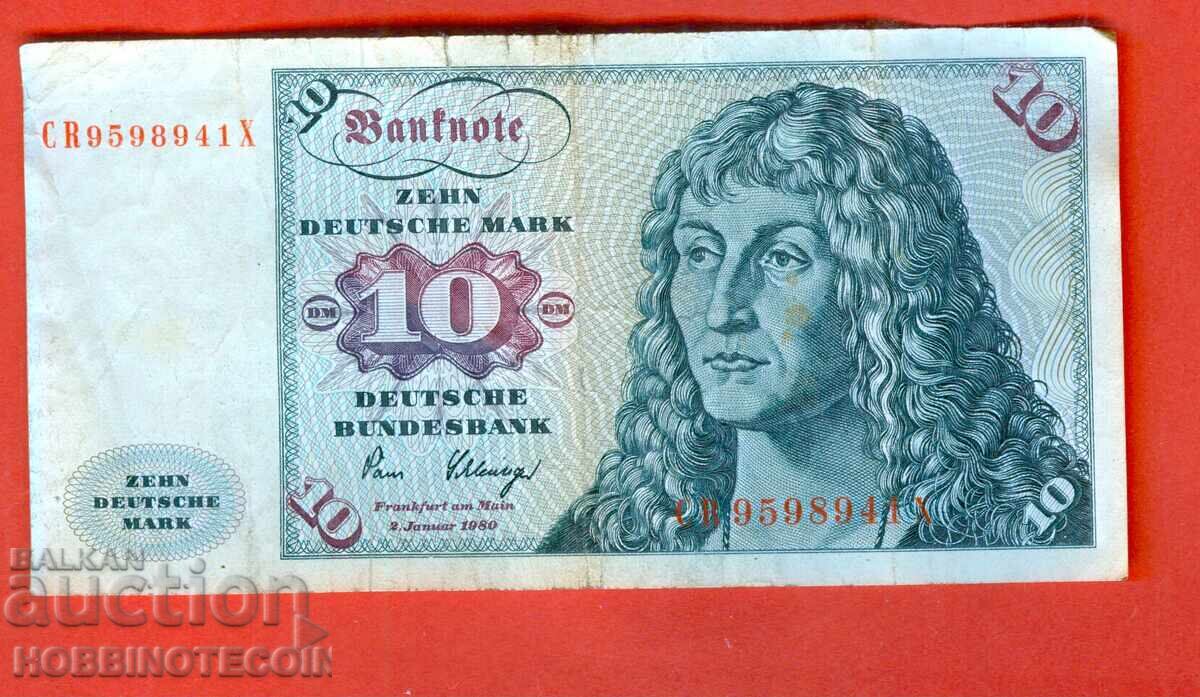 GERMANY 10 Marks - Emission - issue 1980 - 4 GERMANY 10 Marks - Emission - issue 1980 - 4