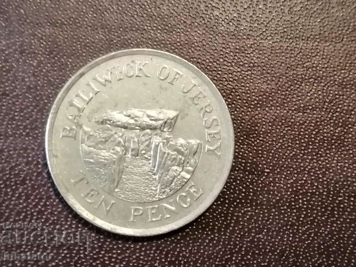 Jersey 10 pence 1992