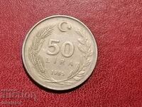1985 anul 50 lire Turcia