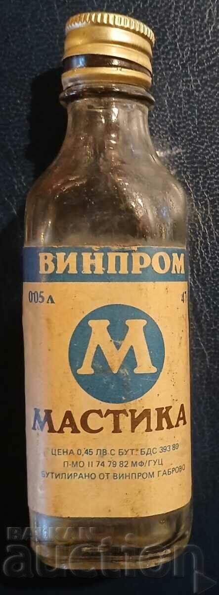 Sticla veche/cartuș cu alcool Mastic