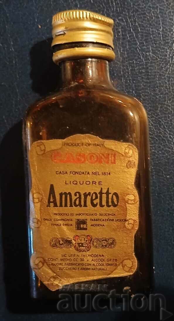 Sticla/cartuș veche de alcool Casoni Amaretto (lichior)