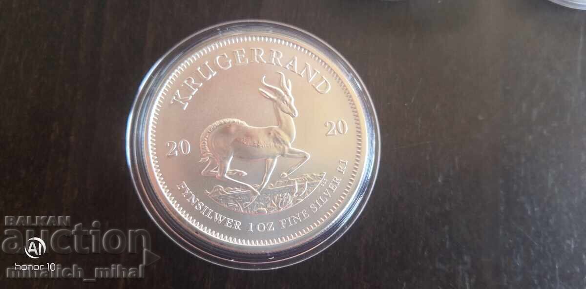 СРЕБРО 1 OZ КРЮГЕРРАНД 2020 КРЮГЕРАНД КРУГЕРАНД КРЮГЕРРАНД с цена 138.00 лв. | € 70.56 СРЕБРО 1 OZ КРЮГЕРРАНД 2020 КРЮГЕРАНД КРУГЕРАНД КРЮГЕРРАНД с цена 138.00 лв. | € 70.56
