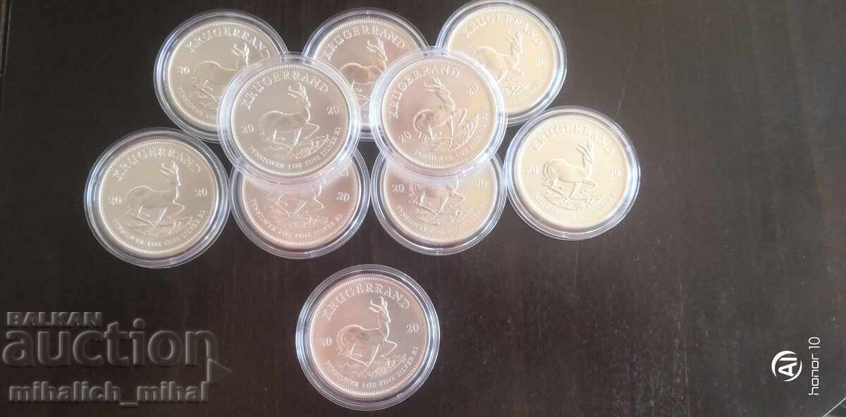 SILVER 1 OZ KRUGERRAND 2020 KRUGERAND KRUGERAND KRUGERRAND