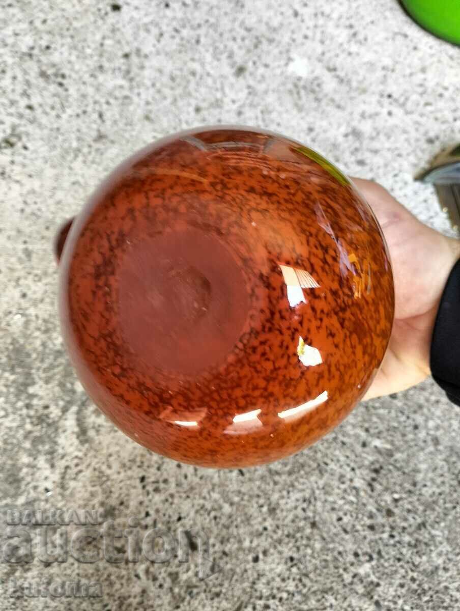 Hand blown amber pitcher - 6