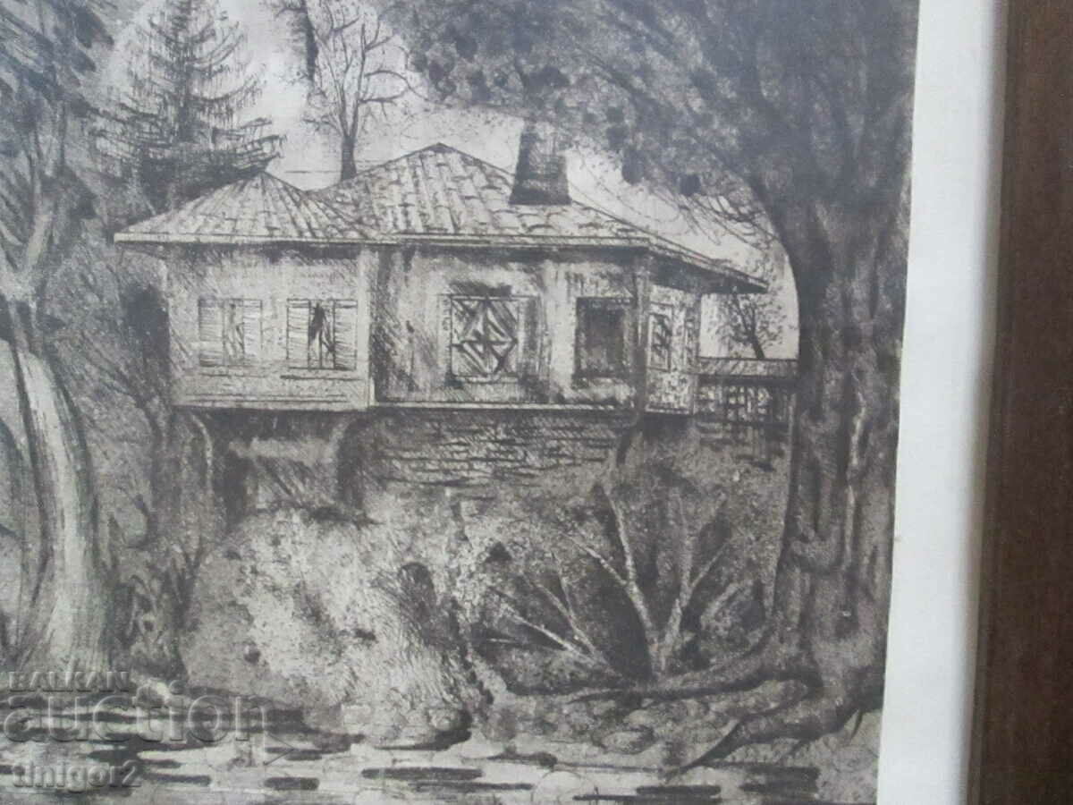 Delivery of Painting, graphics, mixed media, signature, 26x25 cm.