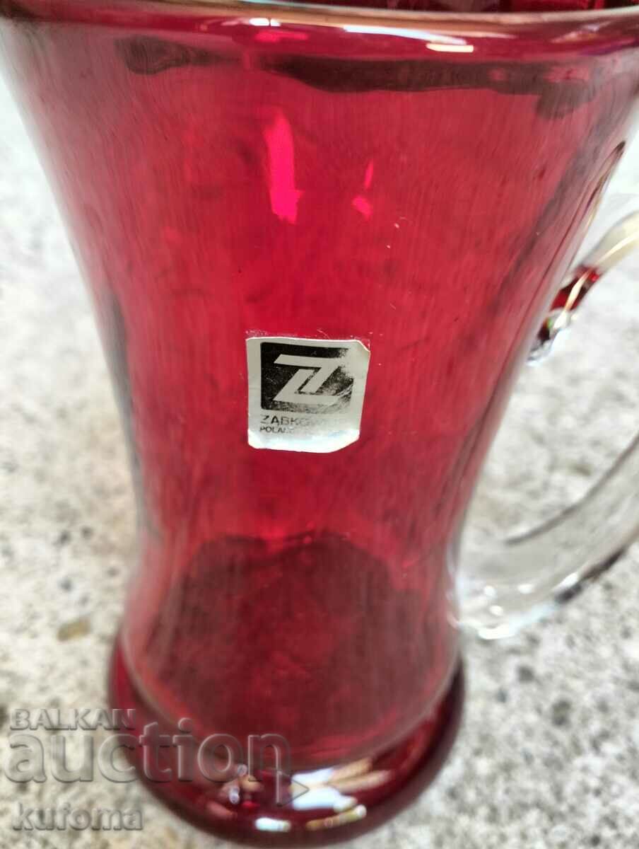 A red vase with price 29.99 BGN | € 15.33