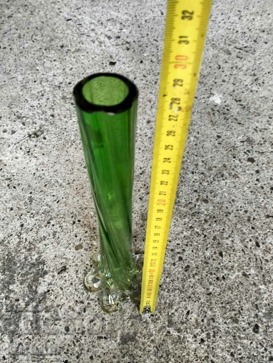 An old green vase of the twisted elephant's foot type with price 44.99 BGN | € 23.00