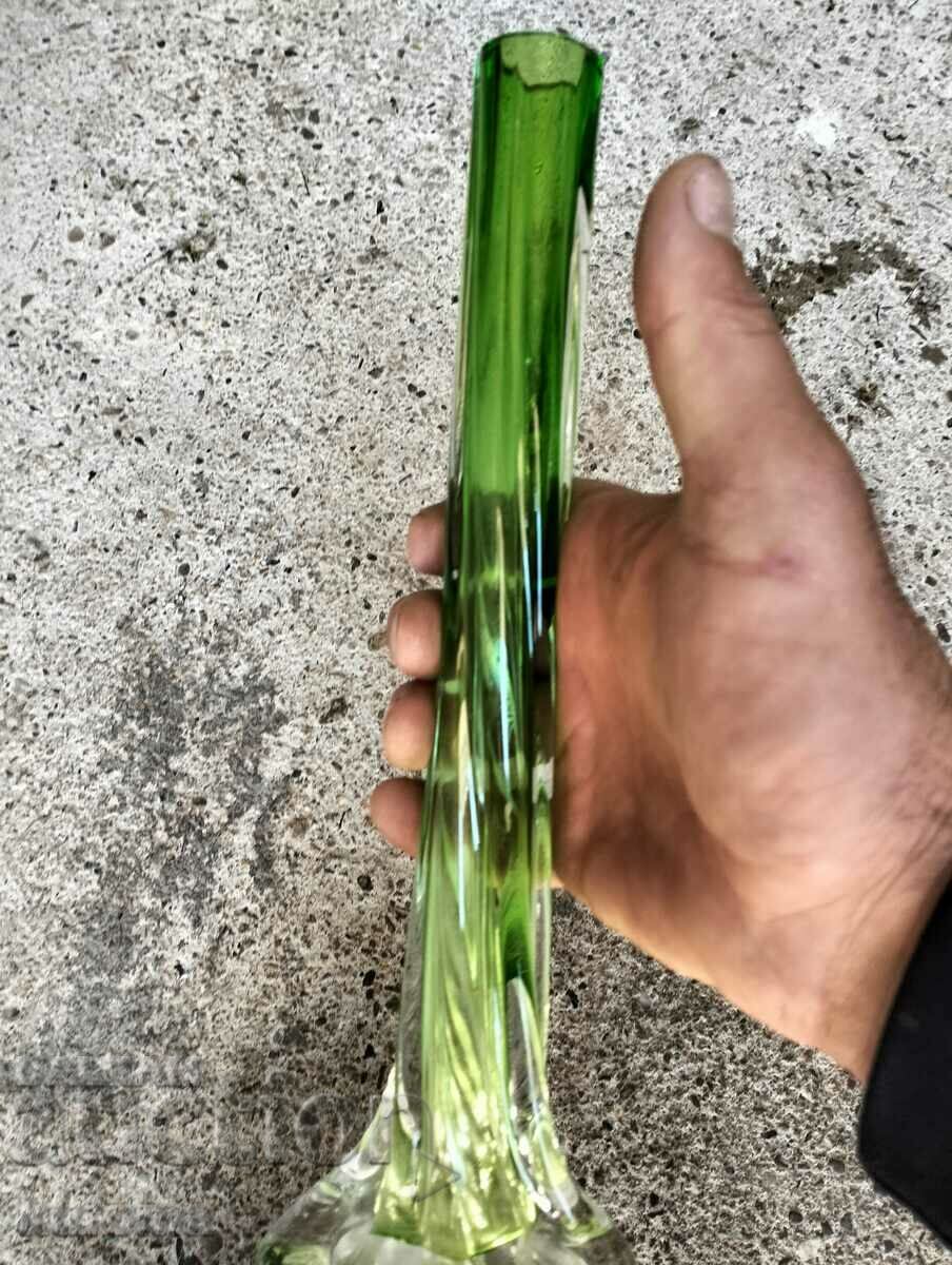 An old green vase of the twisted elephant's foot type - 6