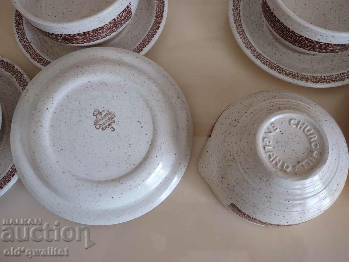 Muesli/soup/dessert service for 6, England Churchill - 6 Muesli/soup/dessert service for 6, England Churchill - 6