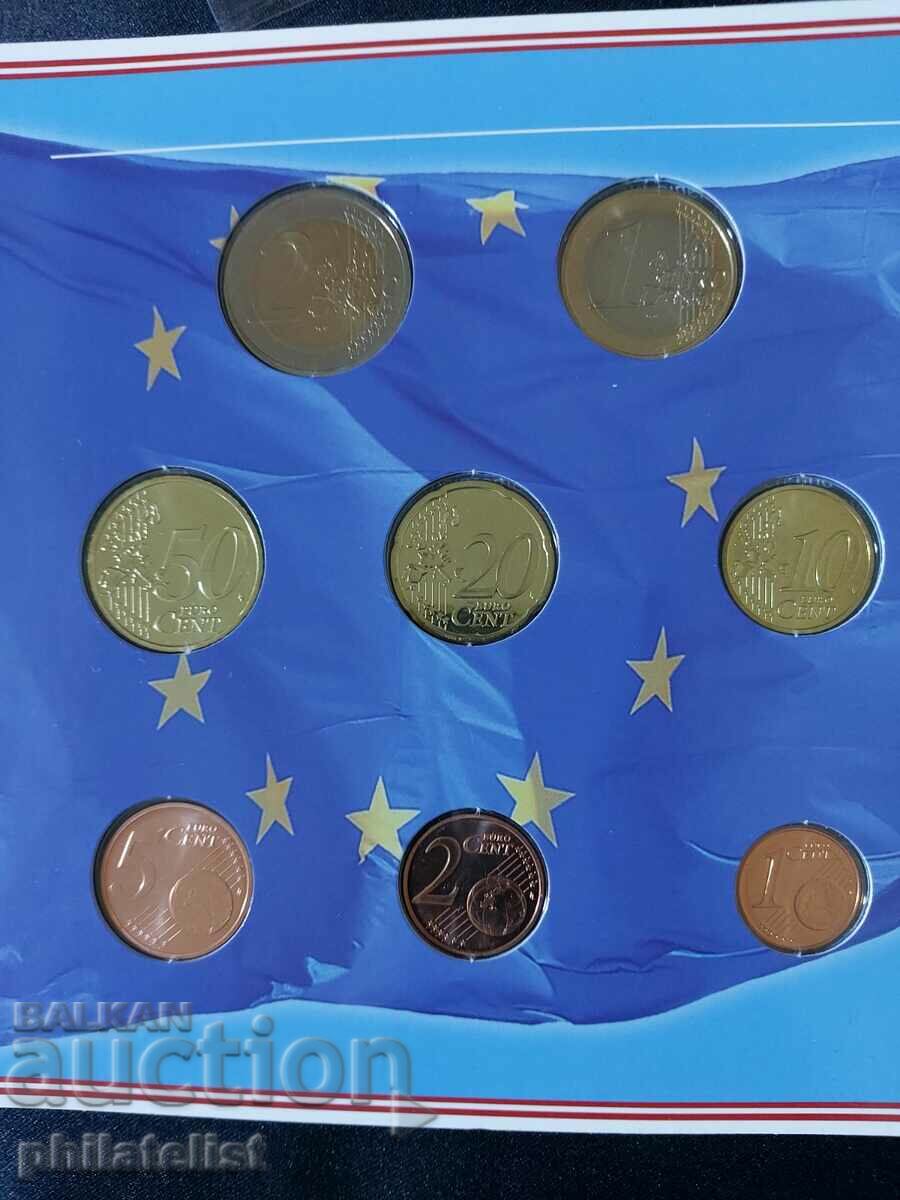 Auction Austria 2002 -Complete bank euro set from 1 cent to 2 euros Auction Austria 2002 -Complete bank euro set from 1 cent to 2 euros